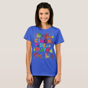 Camiseta Lona de celebração do Cinco azul