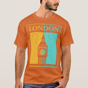 Camiseta London Big Ben Tower Vintage Retro Reino Unido