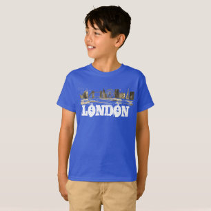 Camiseta London Black Modern Boys Inglaterra Reino Unido