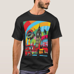 Camiseta London Bridge Big Ben Arte Pop Viajante