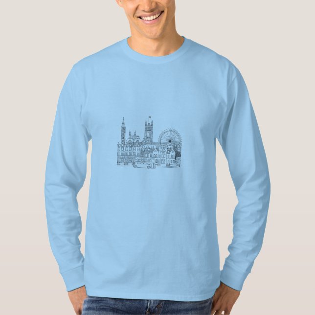 Camiseta London City Drawing Hobby (Frente)