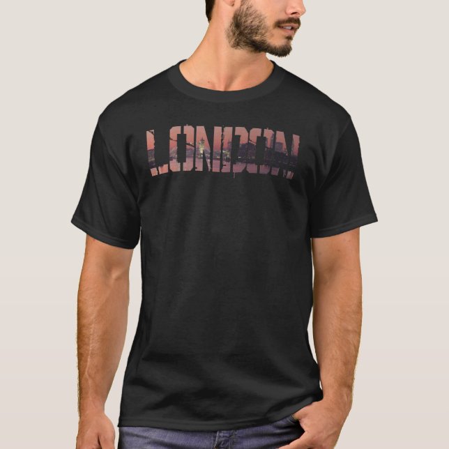 Camiseta London City Inglaterra Souvenir para homens 5 (Frente)