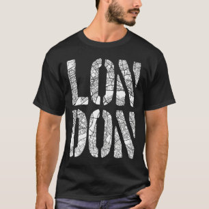 Camiseta London City Map Para Turistas E Ventiladores De Lo