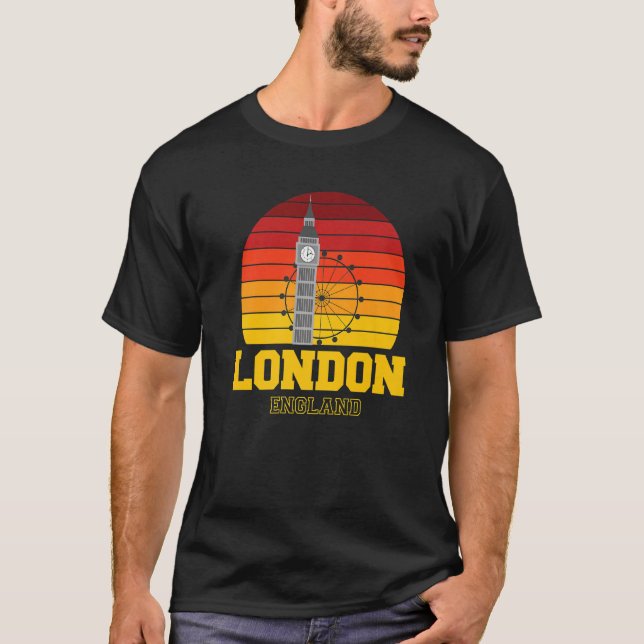 Camiseta London England Big Ben Retro Westminster (Frente)