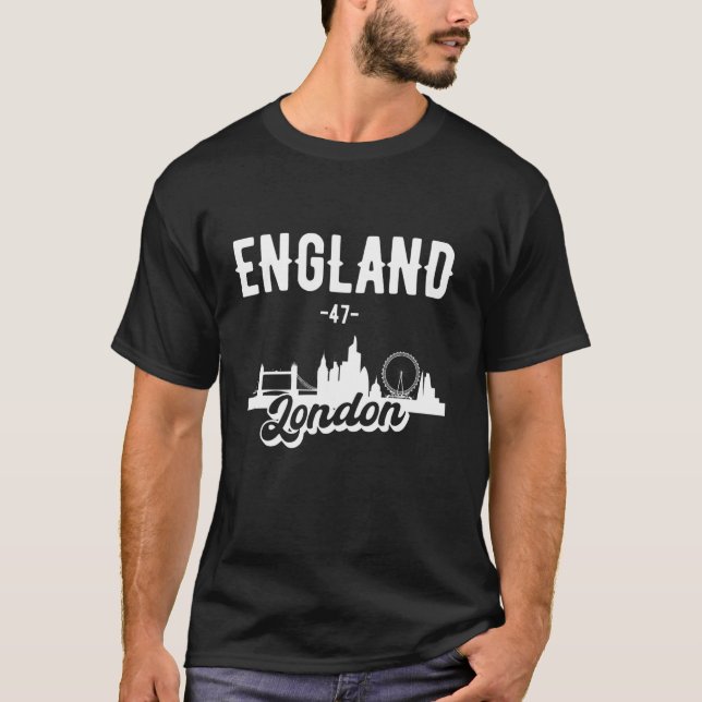 Camiseta London England Skyline (Frente)