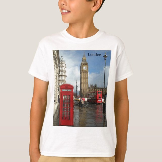 Camiseta London Phone box & Big Ben (Rua.K) (Frente)