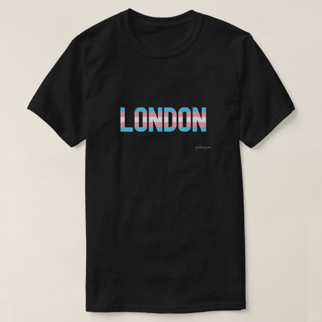 Camiseta London Pride Transgender Flag (Frente do Design)