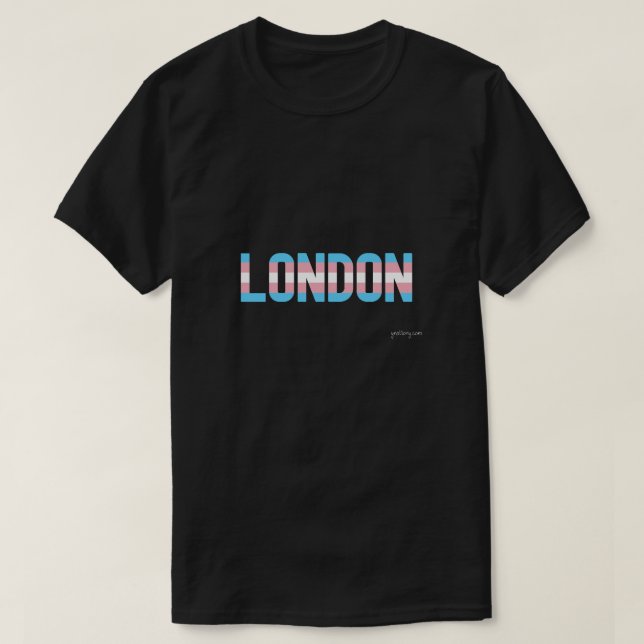 Camiseta London Pride Transgender Flag (Frente do Design)