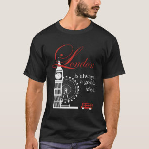 Camiseta London Souvenirs dá a homens mulheres Big Ben Red 