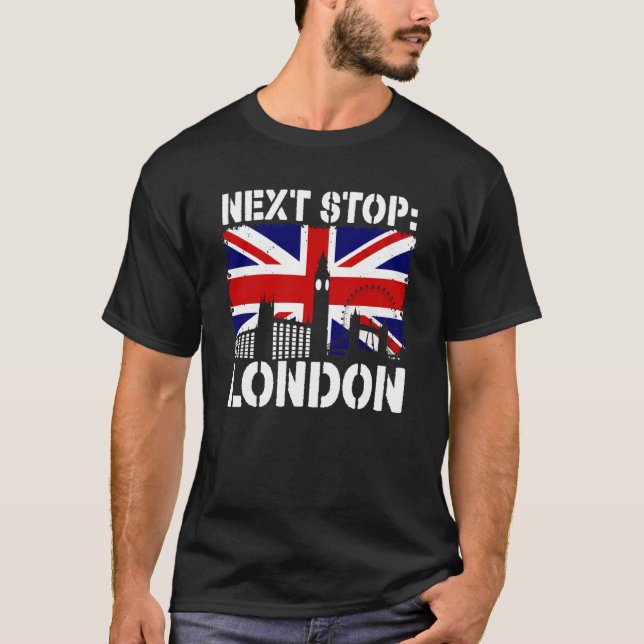 Camiseta London Summer Vacation Trip Next Stop Vacay Vibes  (Frente)