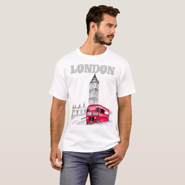 Camiseta London Vintage Modern Boys Inglaterra Reino Unido (Frente Completa)