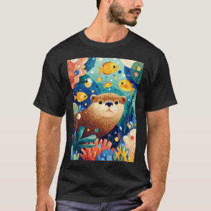 Camiseta Londra adorável em recife de coral colorido