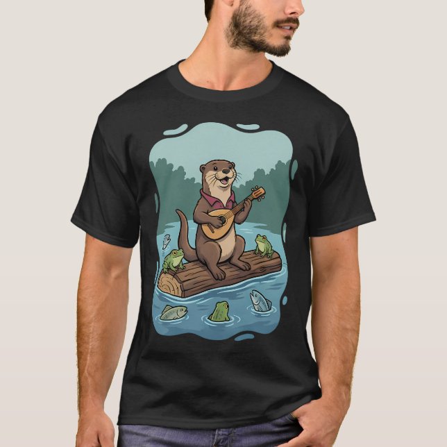 Camiseta Londra Fofa Tocando Mandolim Amigos do Rio (Frente)