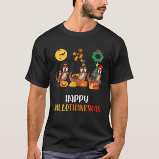 Camiseta Londra Halloween Cachorro Natal Feliz Hallothanksm