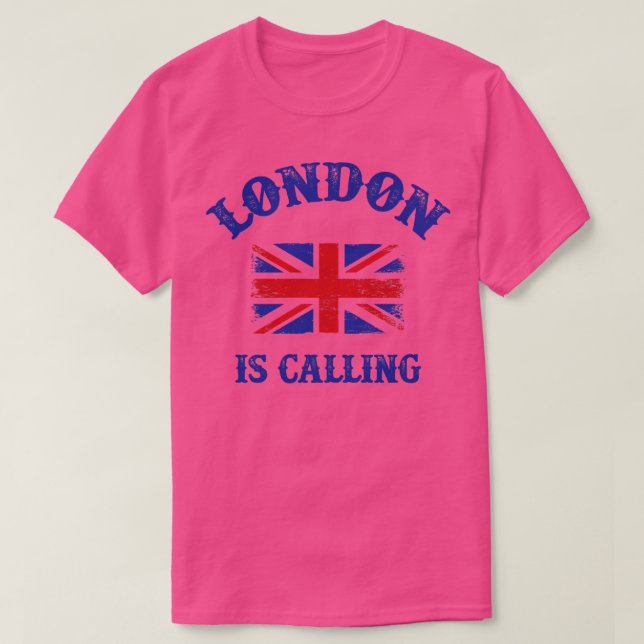 Camiseta Londres Chama Estilo Vintage (Frente do Design)