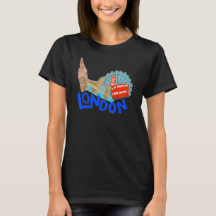 Camiseta Londres City Inglaterra souvenir para homens e mul