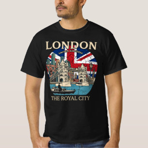 Camiseta Londres Clássica A Cidade Real - Union Jack