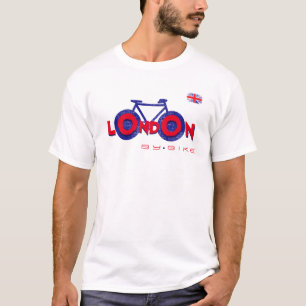 Camiseta Londres de bicicleta, bicicleta