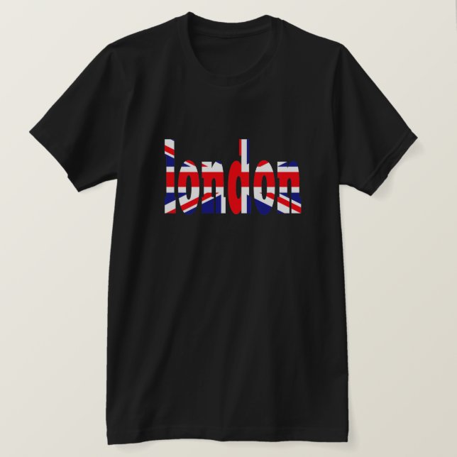 Camiseta Londres em um Union Jack (Frente do Design)