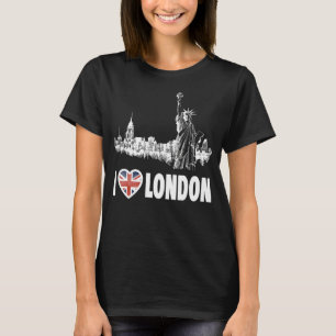 Camiseta Londres - Eu Amo Londres - Eu Coração Londres Engr