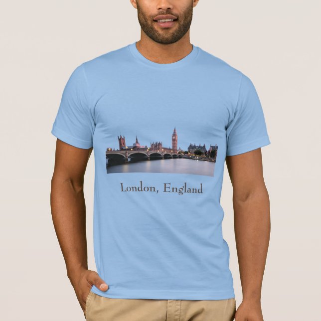 Camiseta Londres, Inglaterra, paisagem urbana (Frente)