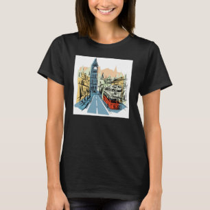 Camiseta Londres, Inglaterra, paisagistas, em lágrimas