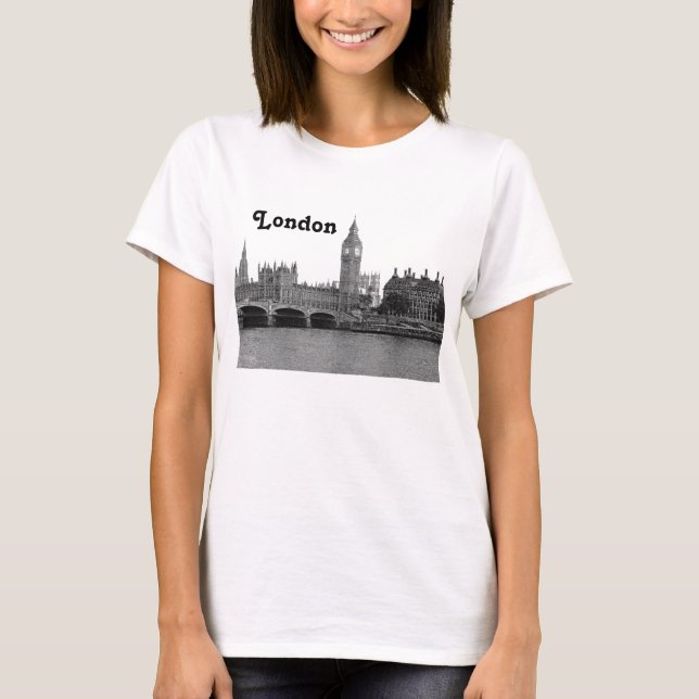 Camiseta Londres Inglaterra - Skyline Etch (Frente)