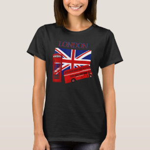 Camiseta Londres Inglaterra União Britânica Jack Flag for W