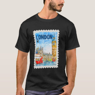 Camiseta Londres Inglaterra Viagem Inglês British Stamp