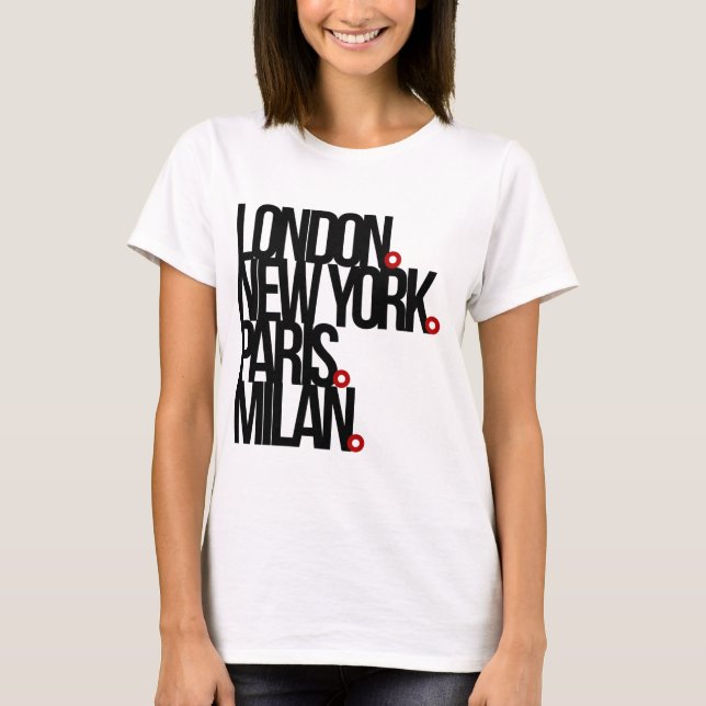 Camiseta Londres New York Paris Milão (Frente)