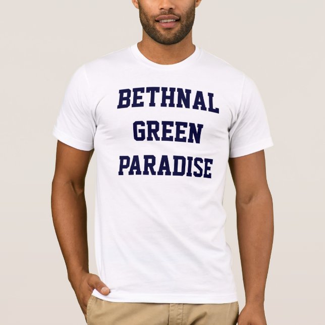 Camiseta Londres que chama o T - verde de Bethnal (Frente)