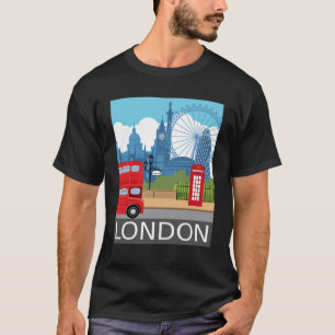 Camiseta Londres Retro Big Ben – Pontos Turísticos Icônicos