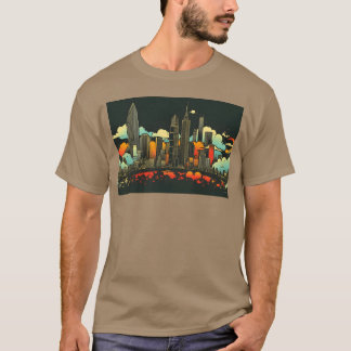 Camiseta Londres retrô Inglaterra Um menino de silhueta vin
