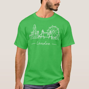 Camiseta Londres Skyline Silhouette City Trip londrinos 1