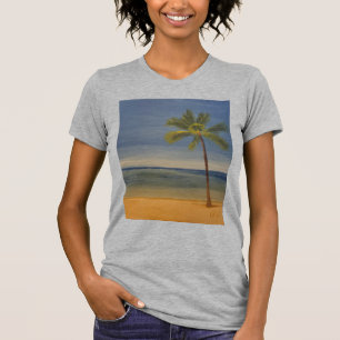 Camiseta Lone Palm Tree on the Beach, por Gary Poling