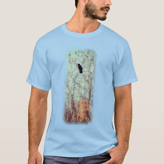 Camiseta Lone Red Wingbird Nature  (Frente)