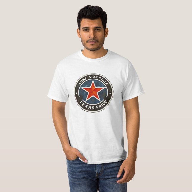 Camiseta Lone Star State Texas Houston San Antonio Dallas (Frente Completa)