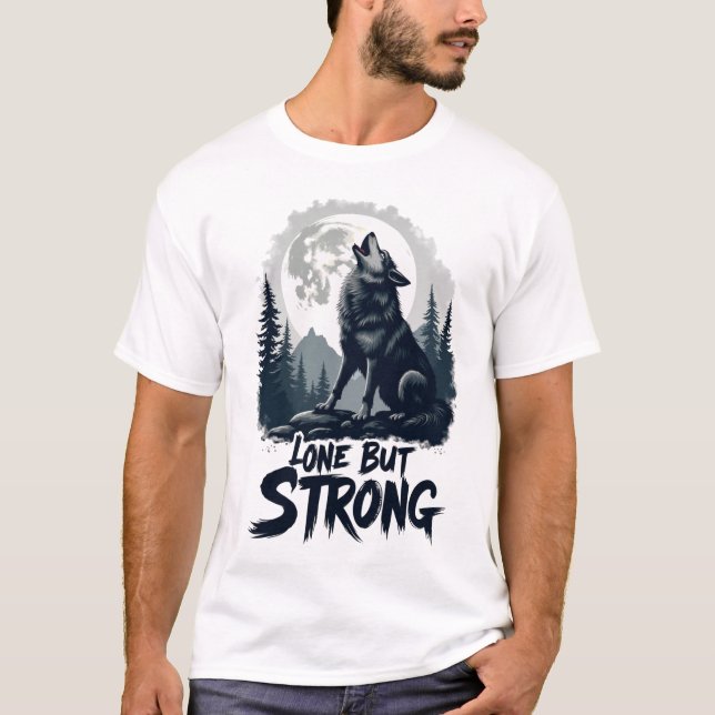 Camiseta Lone Wolf's Howl: O "Lone Mas Forte" (Frente)