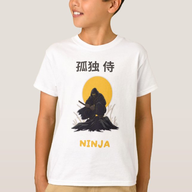 Camiseta Lonely Ninja Samurai Art Design (Frente)