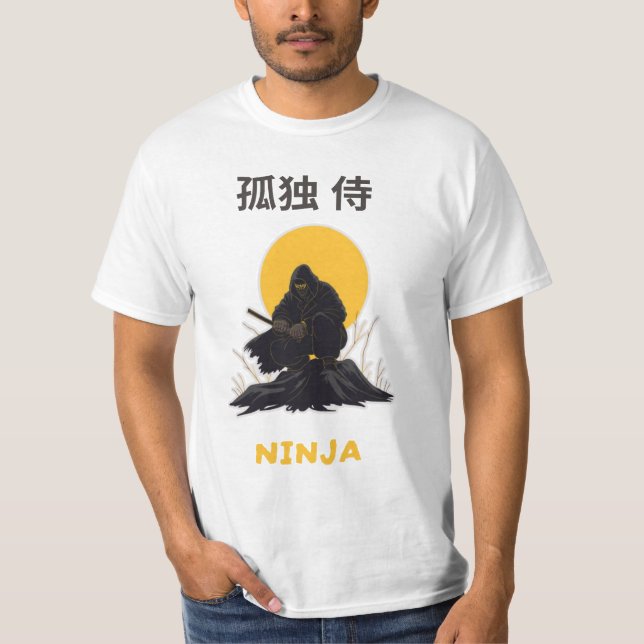 Camiseta Lonely Ninja Samurai Art Design (Frente)