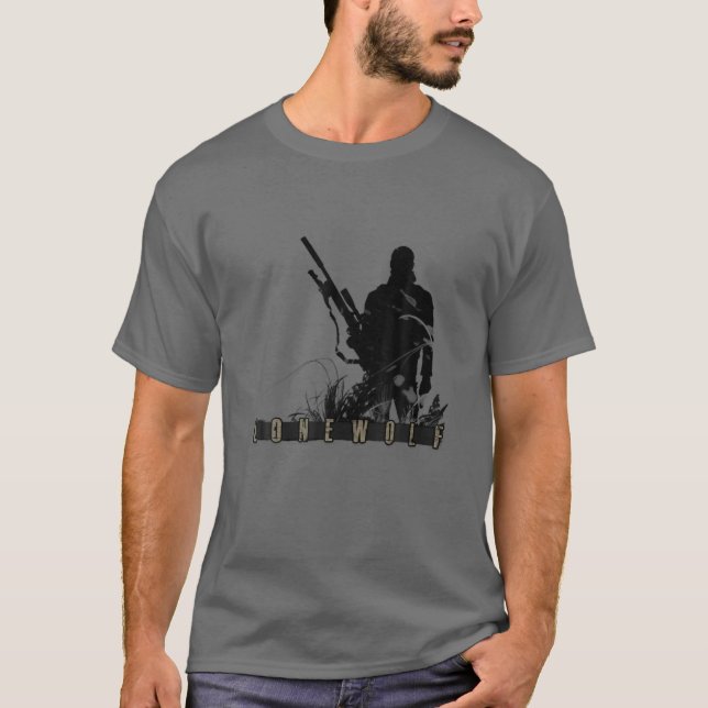 Camiseta LONEWOLF - Atirador Preto (Frente)