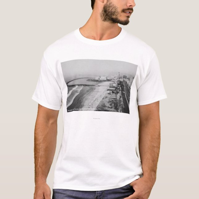 Camiseta Long Beach, cais do arco-íris de Califórnia e (Frente)