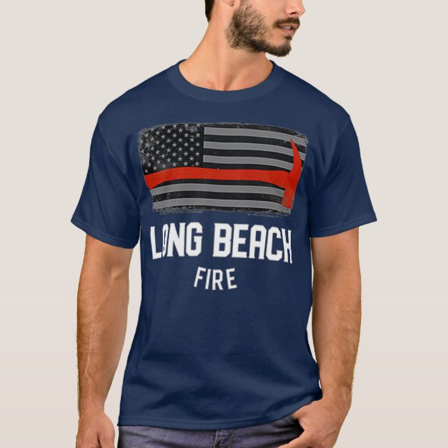 Camiseta Long Beach California Fire Rescution Department (Frente)