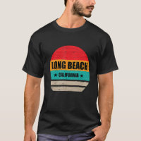 Long Beach California Retro Vintage Sunset Estados