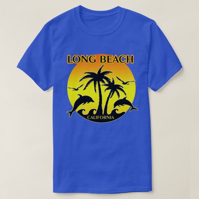 Camiseta Long Beach, golfinhos do Ca (Frente do Design)