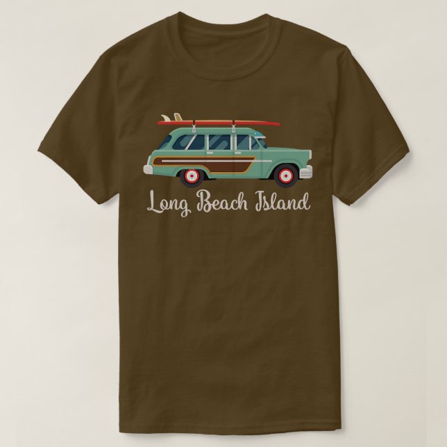 Camiseta Long Beach Island, NJ Retro Graphic LBI (Frente do Design)