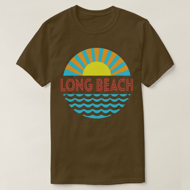 Camiseta Long Beach Sun E Waves (Frente do Design)
