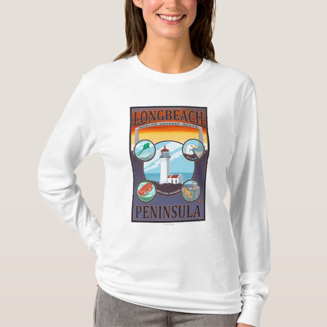 Camiseta Long Beach, WashingtonTravel (Frente)