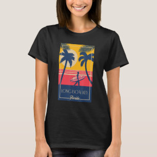 Camiseta Long Boat Key Florida Retro Surfer Beach Design