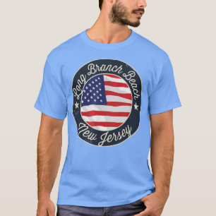Camiseta Long Branch Beach - Patriotic New Jersey Souvenir 